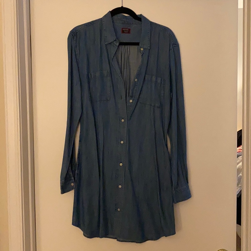UNTUCKit Denim Shirtdress.